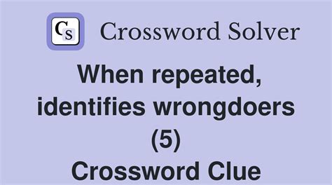 wrongdoer 5 12 letters.